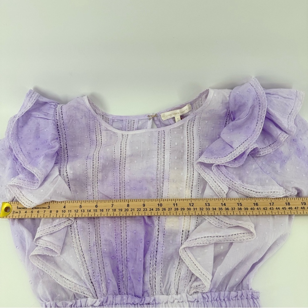 NWT Love Shack Fancy Natasha mini dress SzP ruffles feminine lace cottagecore - Picture 4 of 15